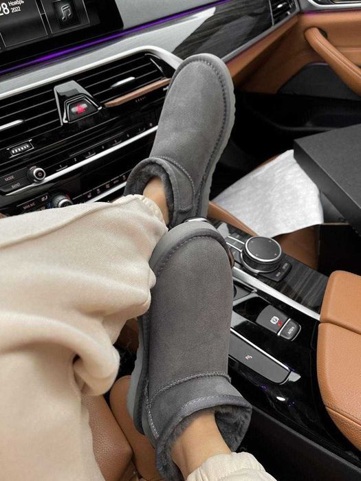 Угги/Уги/Угг/Уггі/Угі/UGG Australia Ultra Mini Grey/Ультра міні/Овчина