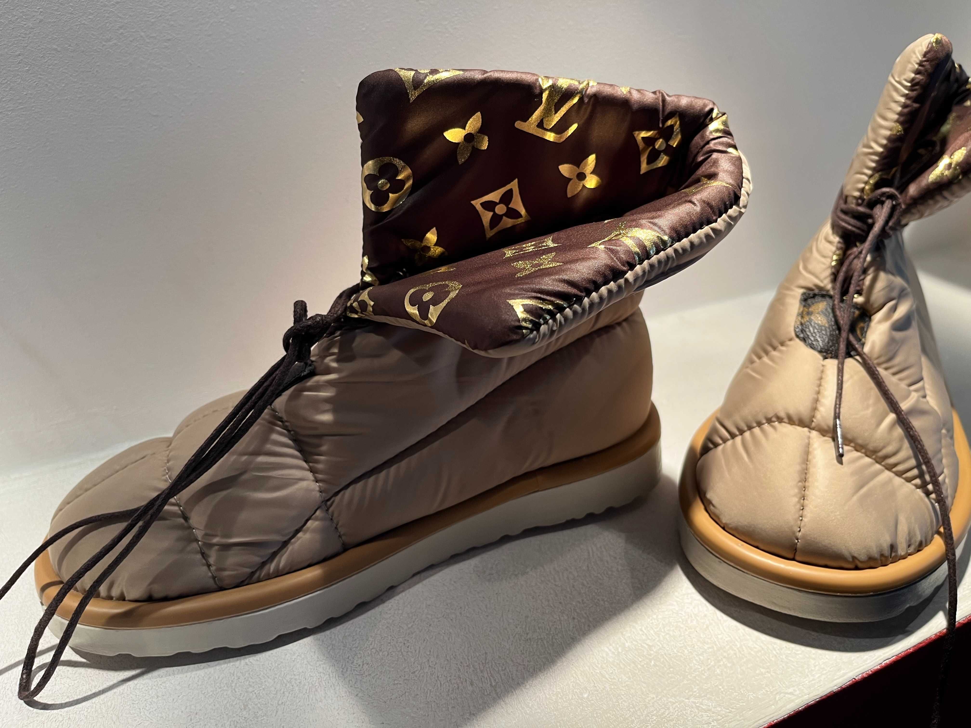 Botki Louis Vuitton beżowe