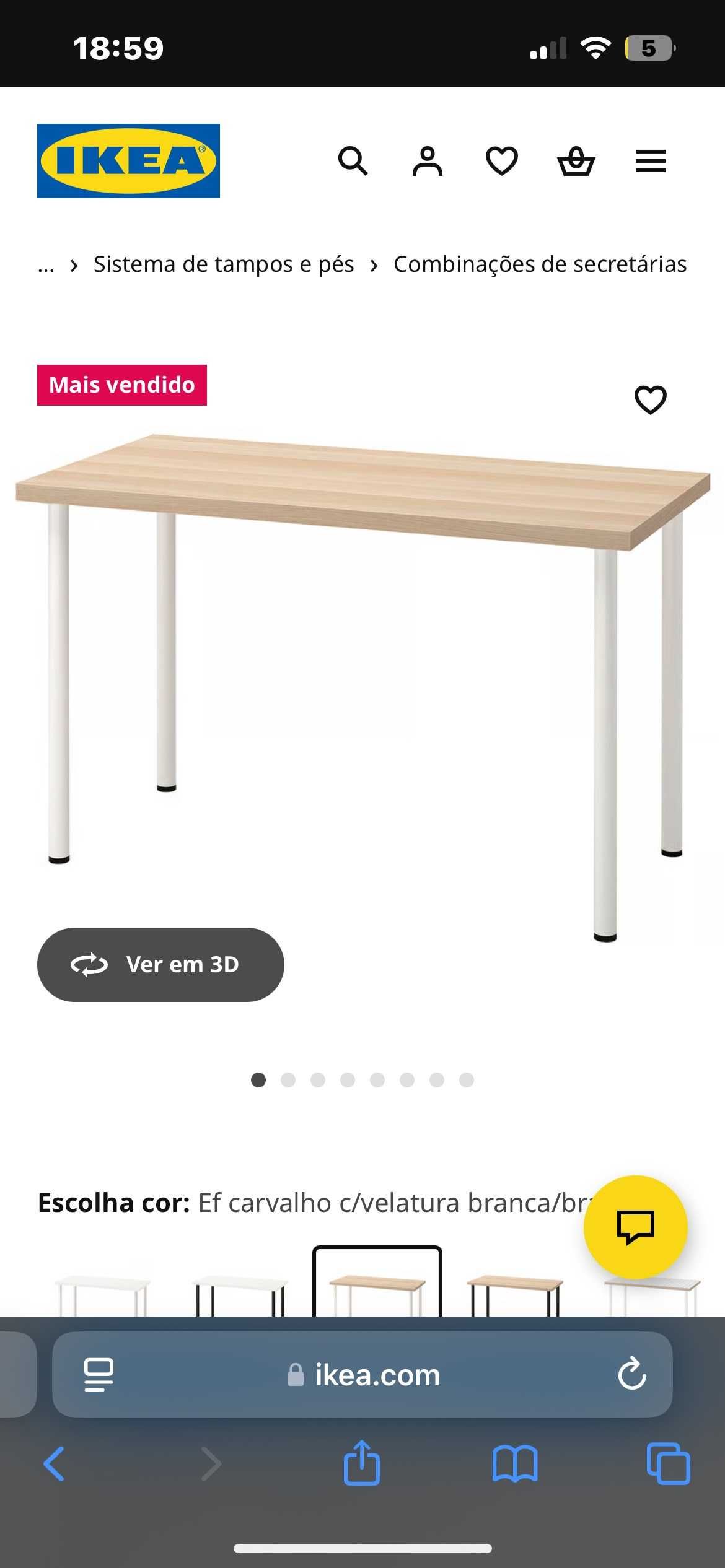 secretária ikea (lagkapten/adils)