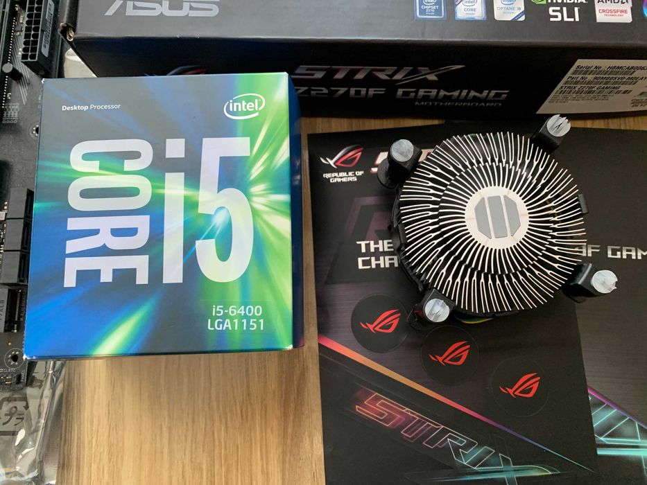 Материнська плата Asus Strix Z270F + Intel core i5 6400