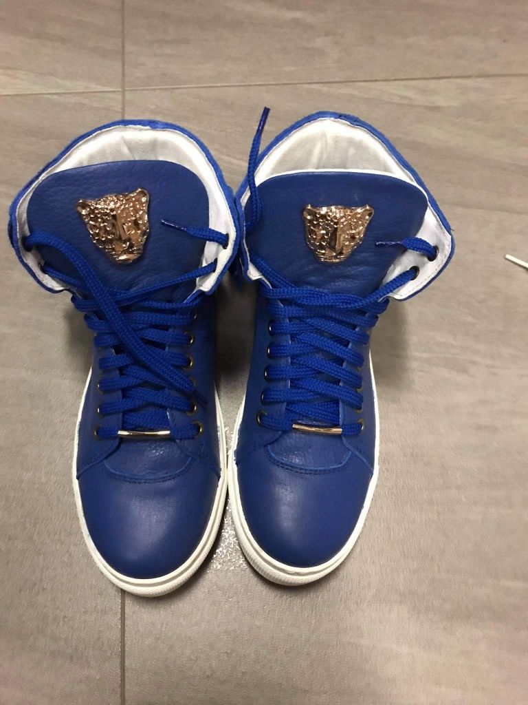 Buty głowa kota tygrys puma frędzle