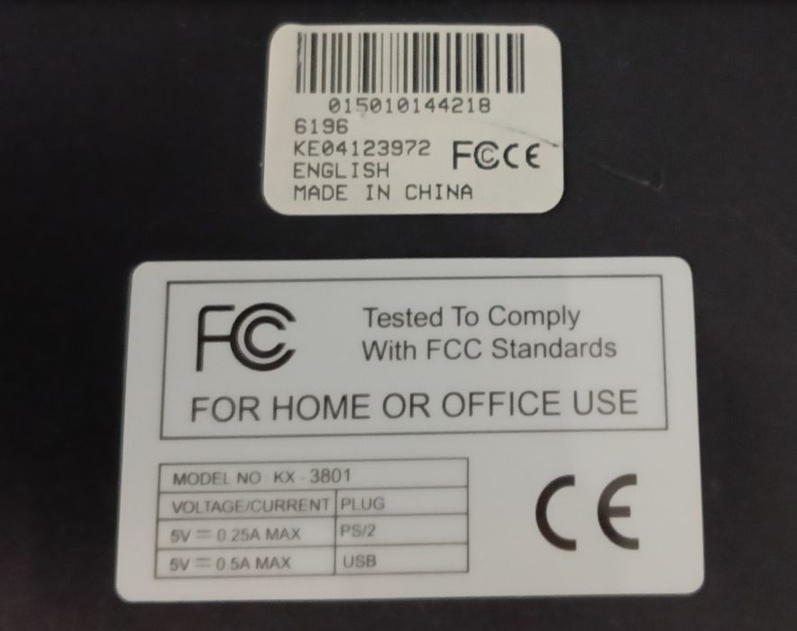 Klawiatura TRACER KX-3801 PS/2 (jak nowa)