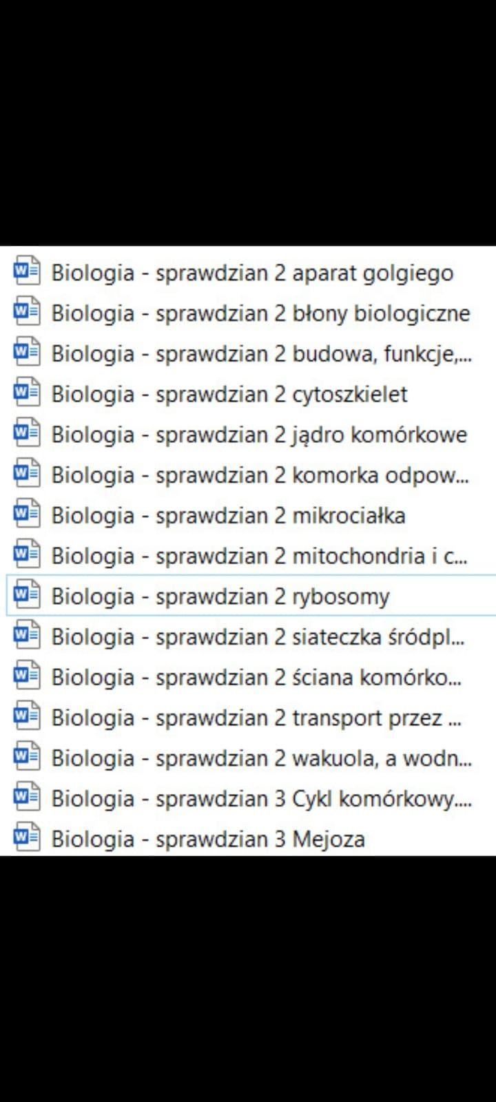 Notatki z biologii rozszerzonej 1 klasa LO