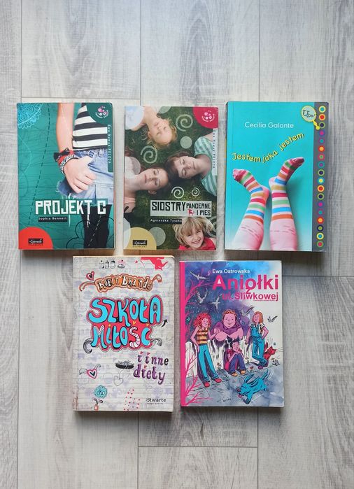 zestaw komplet książek dla dzieci i młodzieży 5 sztuk