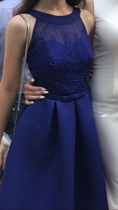 Платье выпускное праздничное синее Little Mistress