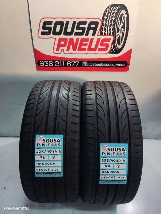 2 pneus semi novos 225-40r18 hankook - oferta dos portes