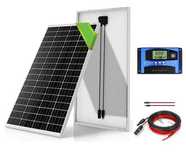 Kit Painel Solar Mono 120W a 195W Cont. Carga Solar MPPT Par Cabos MC4