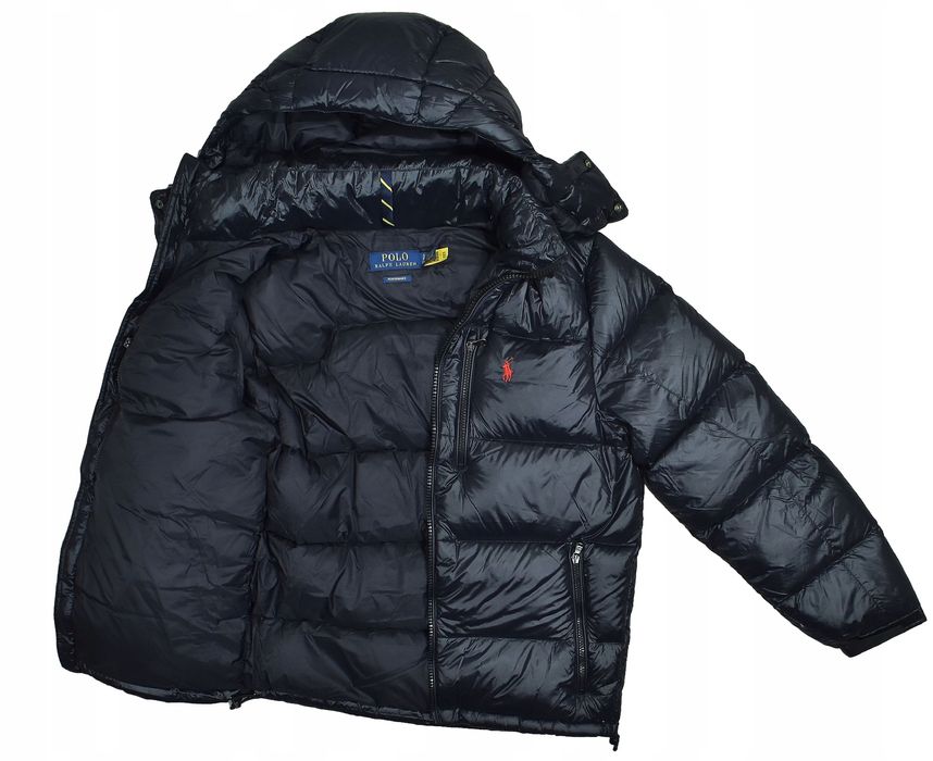 Ralph Lauren Performance Puchowa Kurtka Męska Shinny Black S