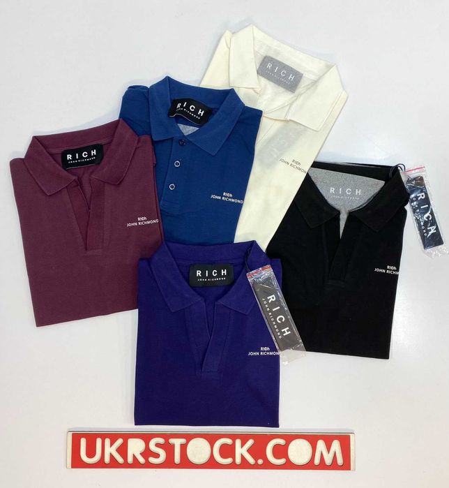 Чоловічі футболки поло Richmond оптом, сток оптом поло мужские