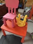 Stolik i krzeslo,taboret Ikea