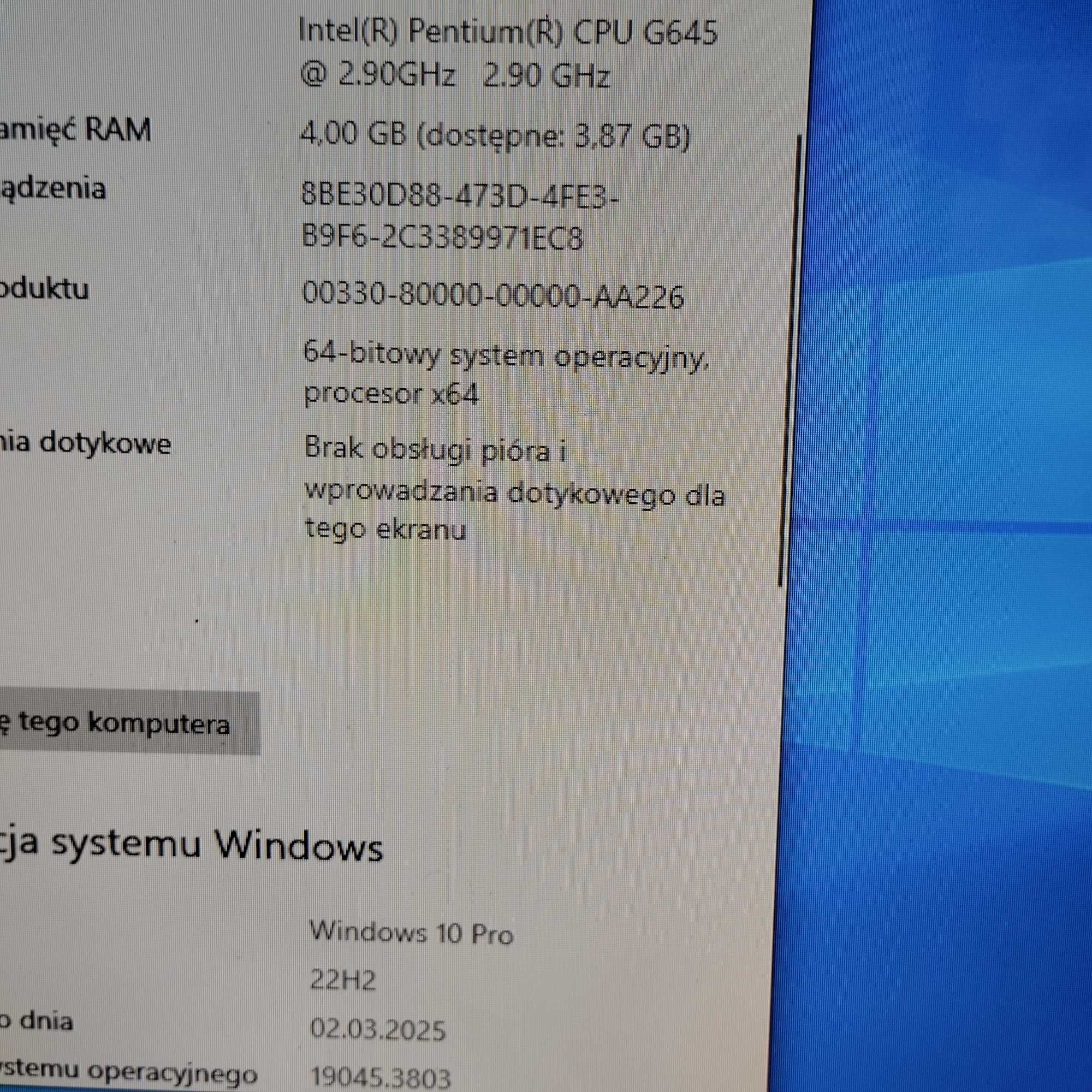 Komputer Windows 10 WIFI HDMI + Monitor lg 22 cale Wysylka