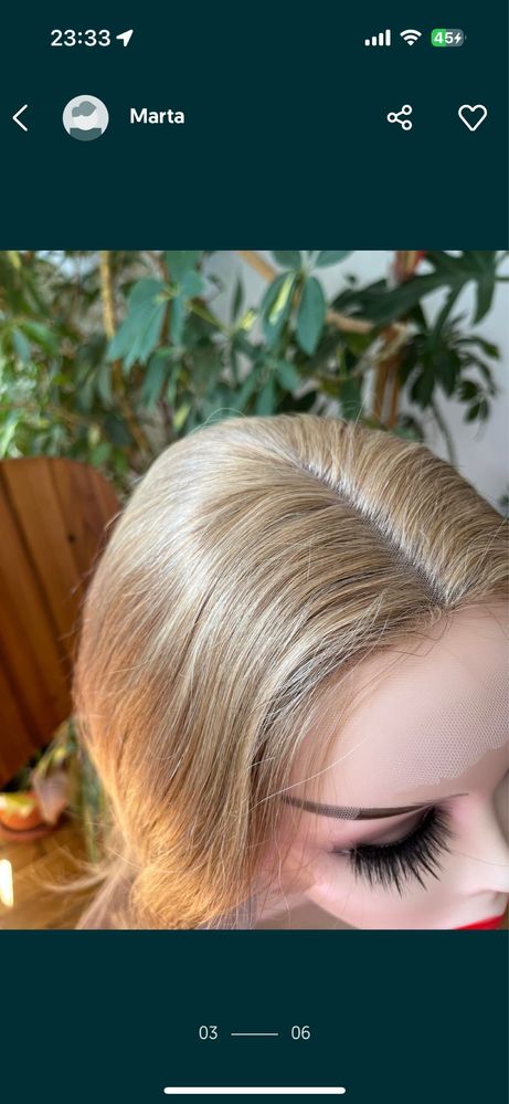 Peruka 100% wlosy naturlane blond