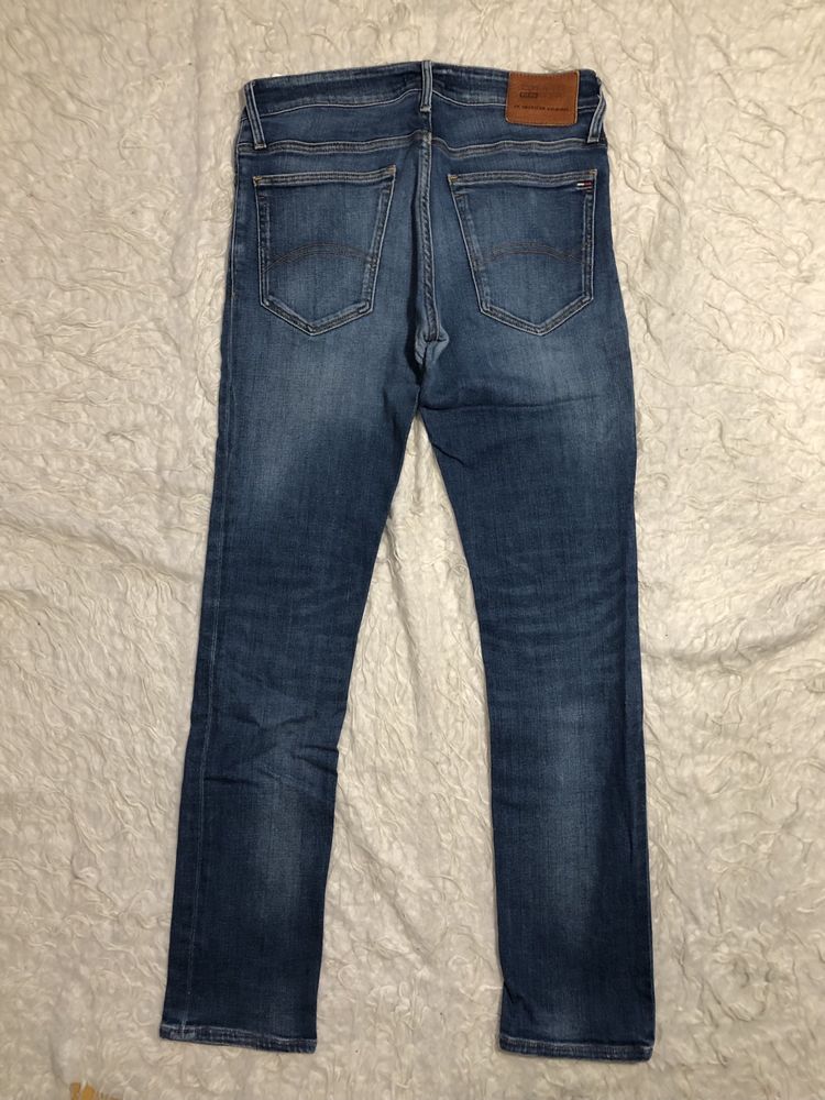 Spodnie jeansy Tommy Hilfiger Denim skinny sidney W29 L32 niebieskie