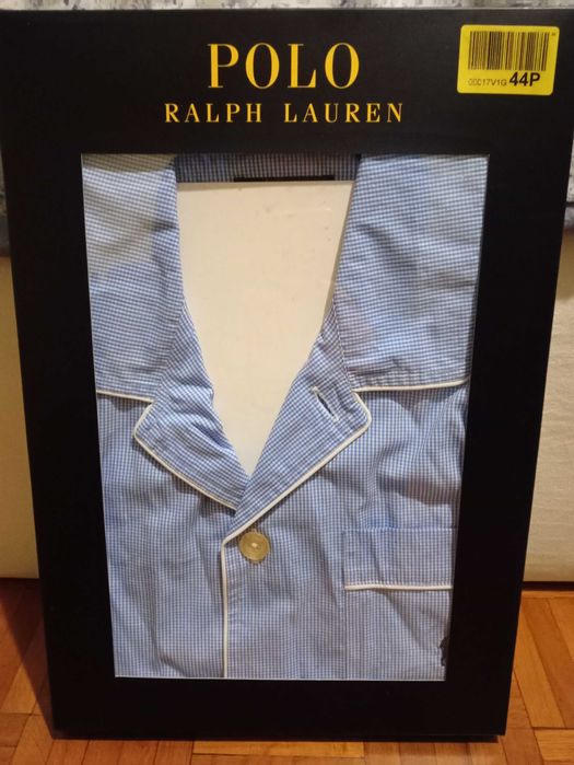 Piżama polo ralph lauren M niebieska błękitna nowa