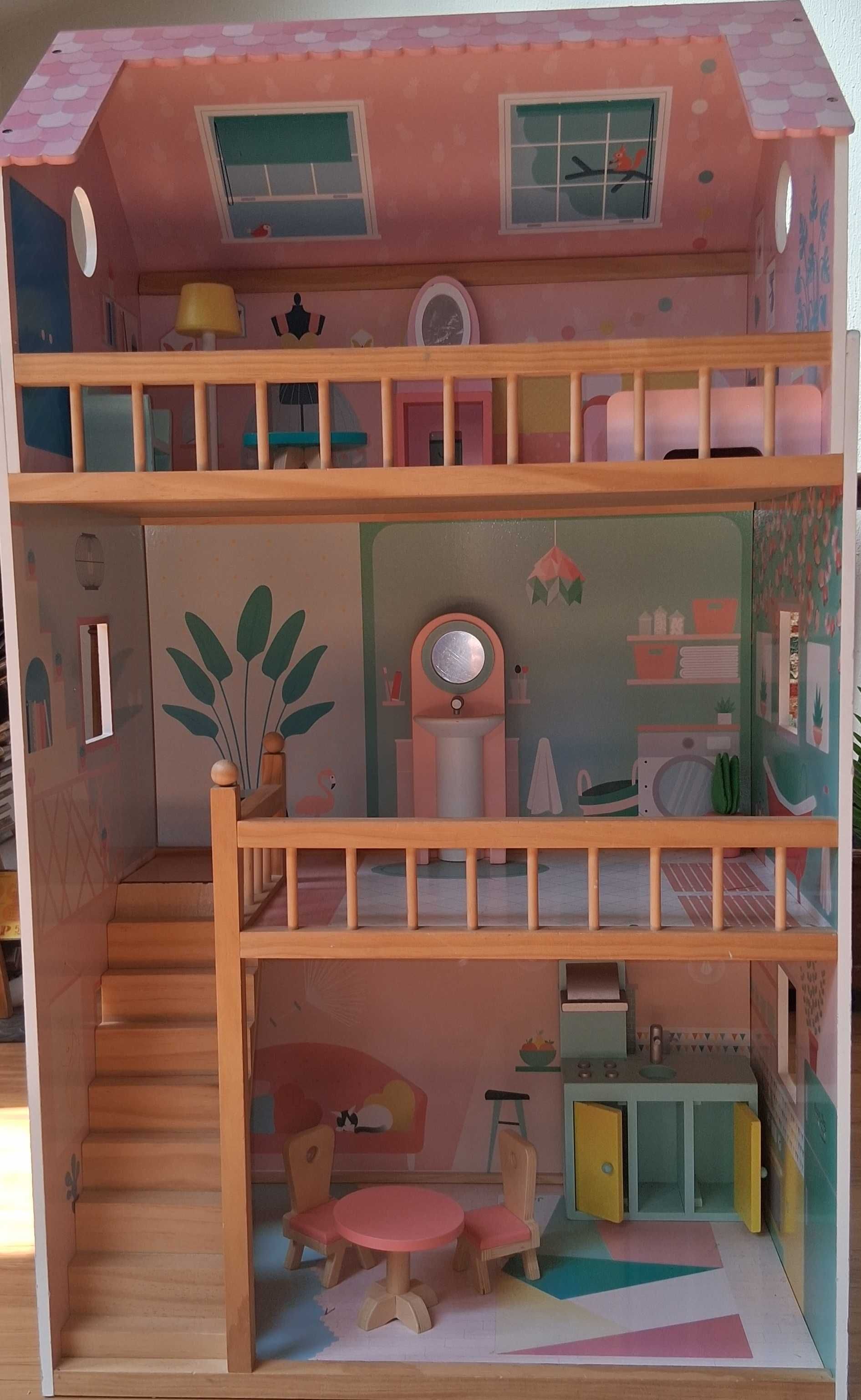 Casa de bonecas como nova