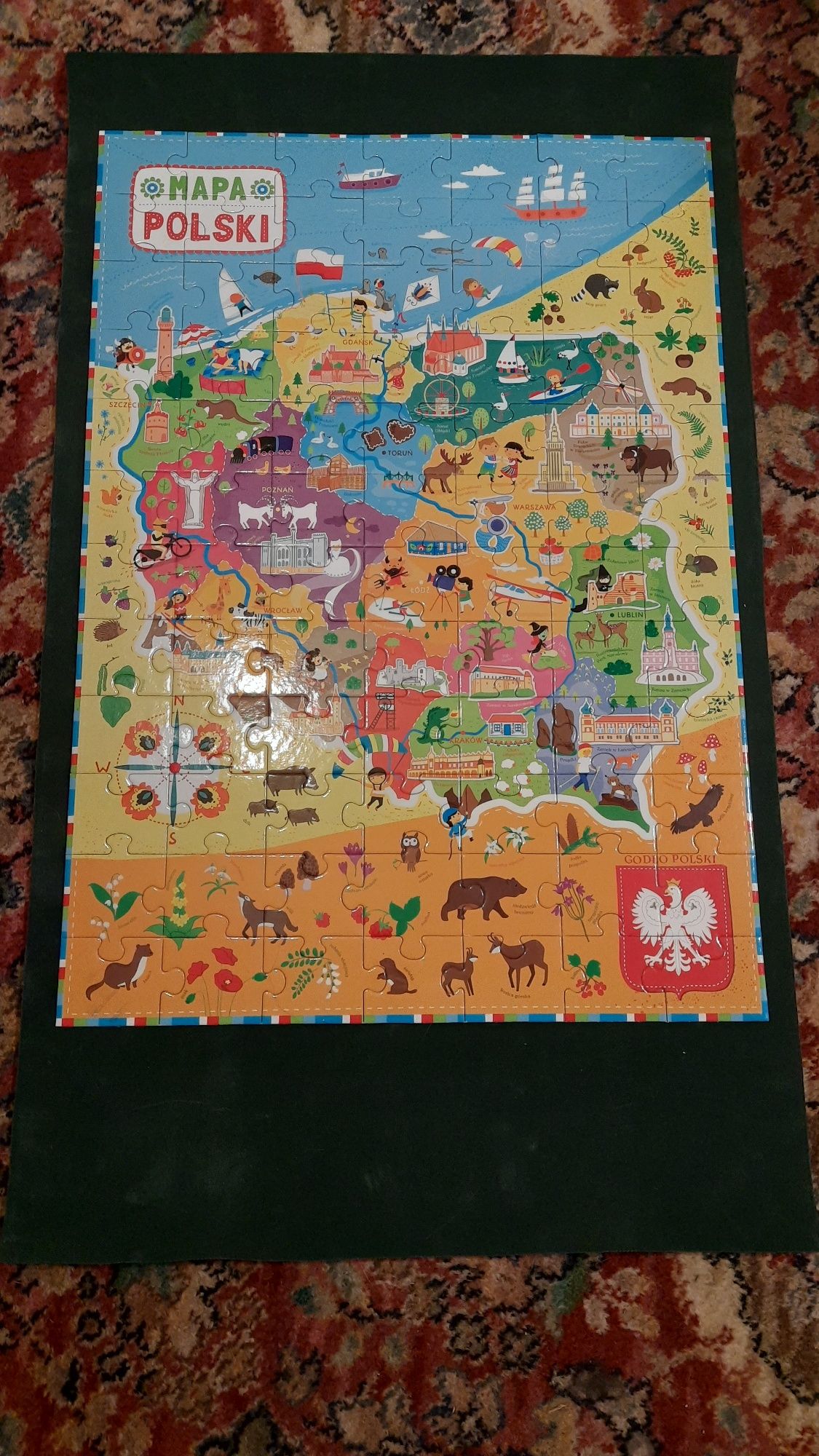 Puzzle mapa Polski 84 elementy