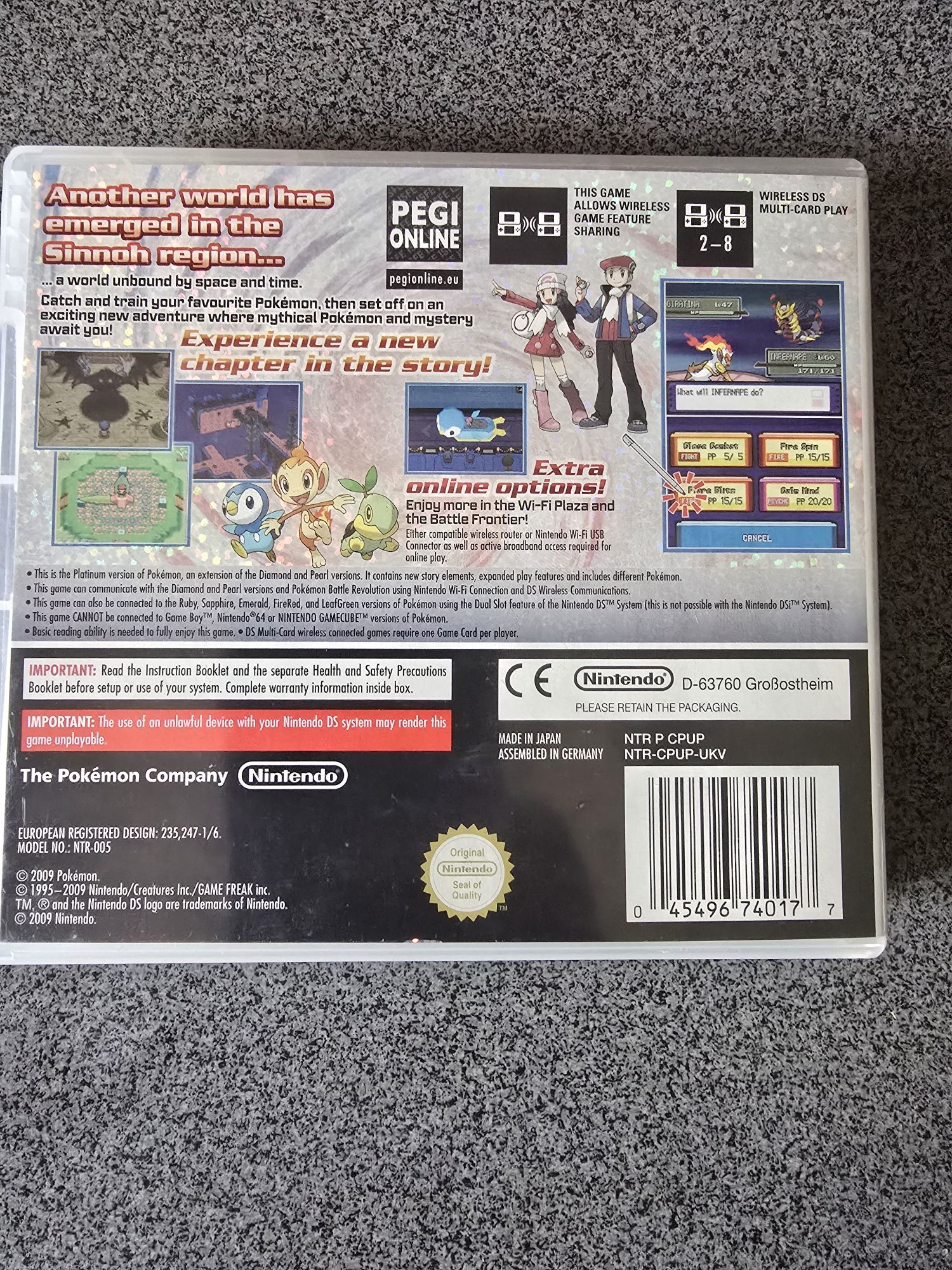 Pokemon platinum version Nintendo DS