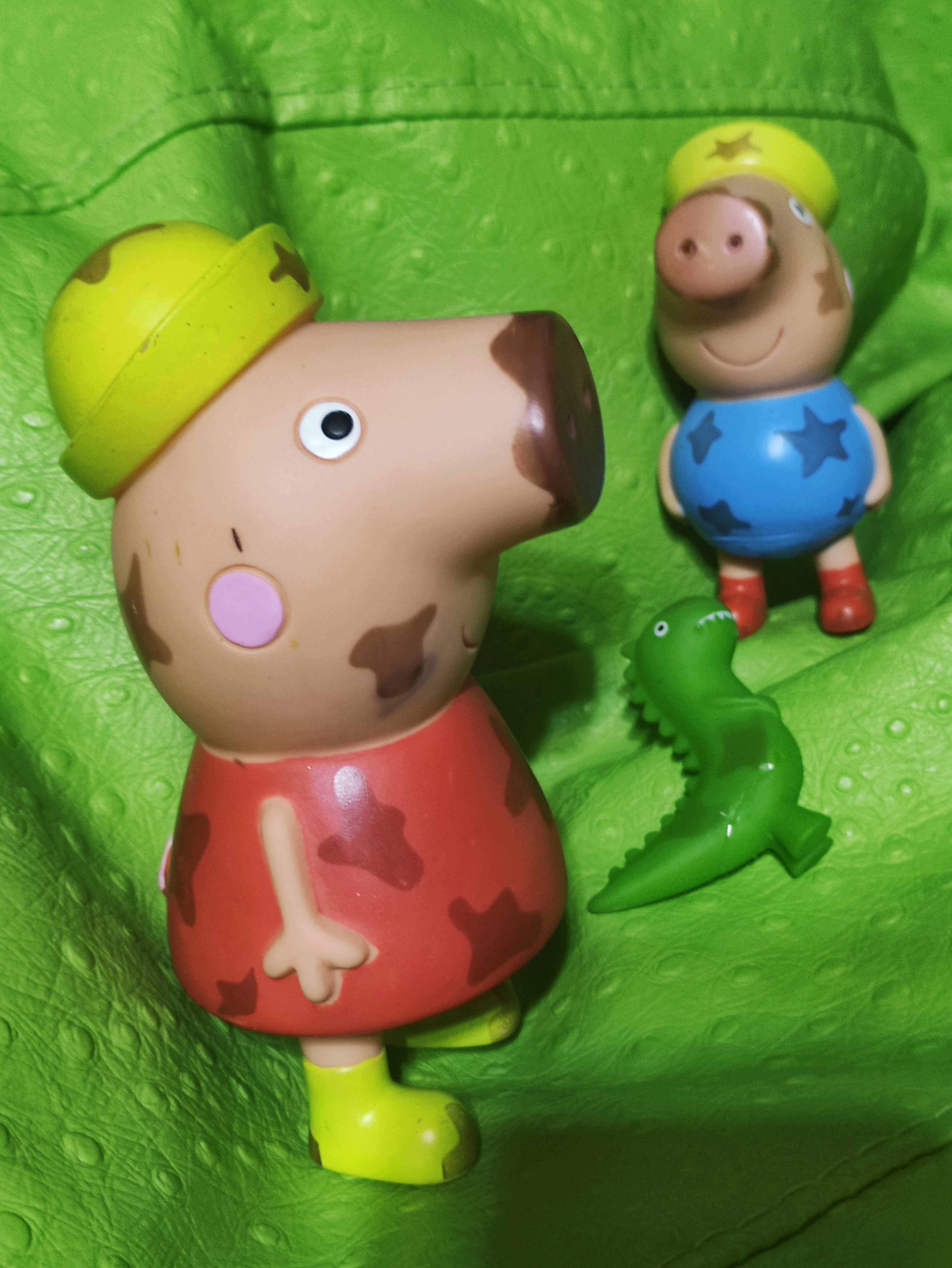 Bonecos para o banho Peppa, George Pig, Dinossauro bom estado