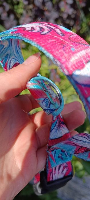 Szelki + smycz Hauki wzór grzybki