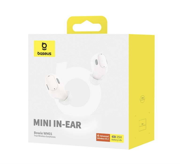 Беспроводные Bluetooth наушники Baseus Bowie TWS WM01 white