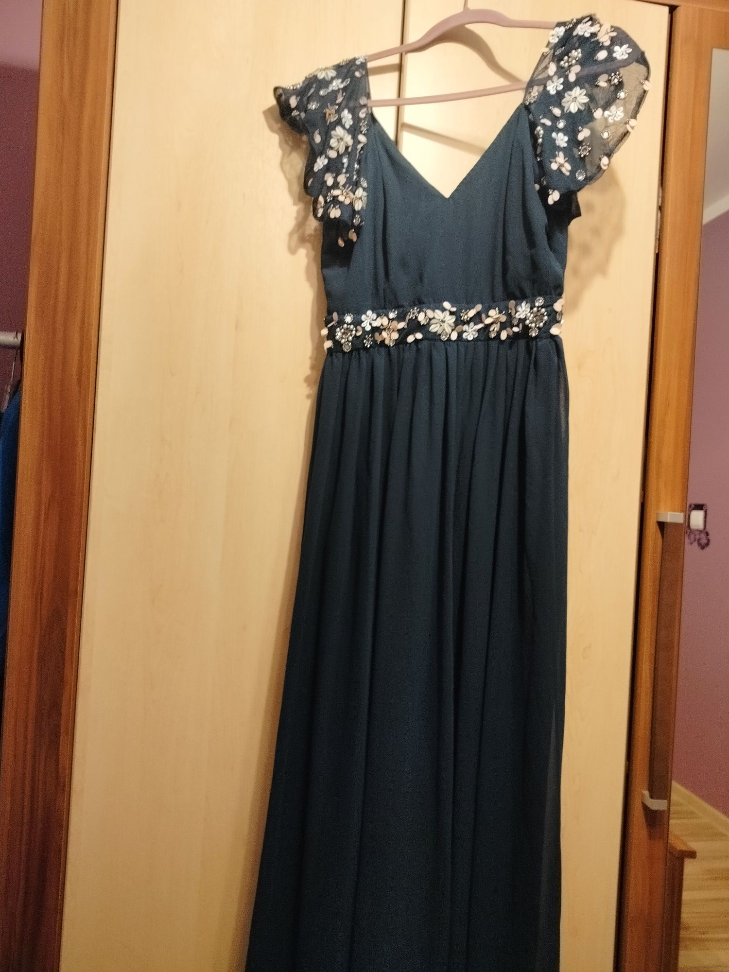 Elegancka sukienka na wesele, rozmiar 42