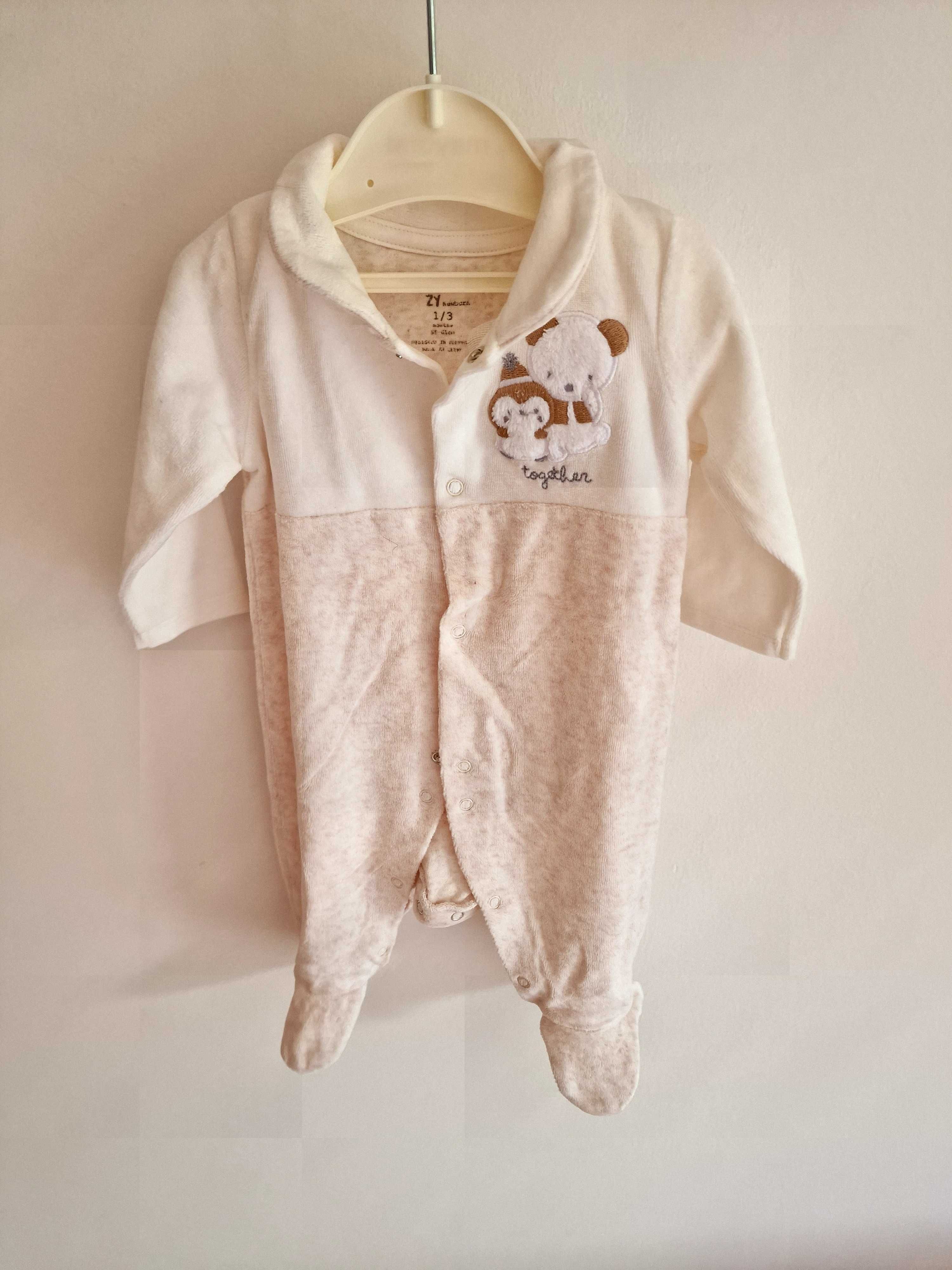Babygrows veludo tam 1 mês