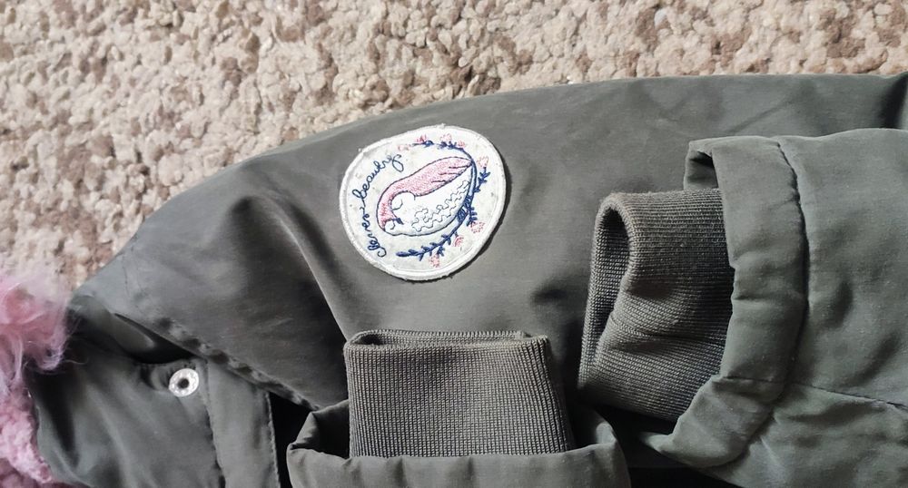 Kurtka zimowa, parka z futerkiem, Sinsay, rozmiar 134.