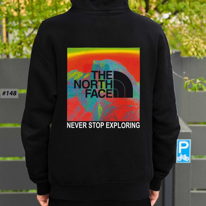 Биг Лого Принт | Черная Кофта The North Face | Худі ТНФ MultiColor