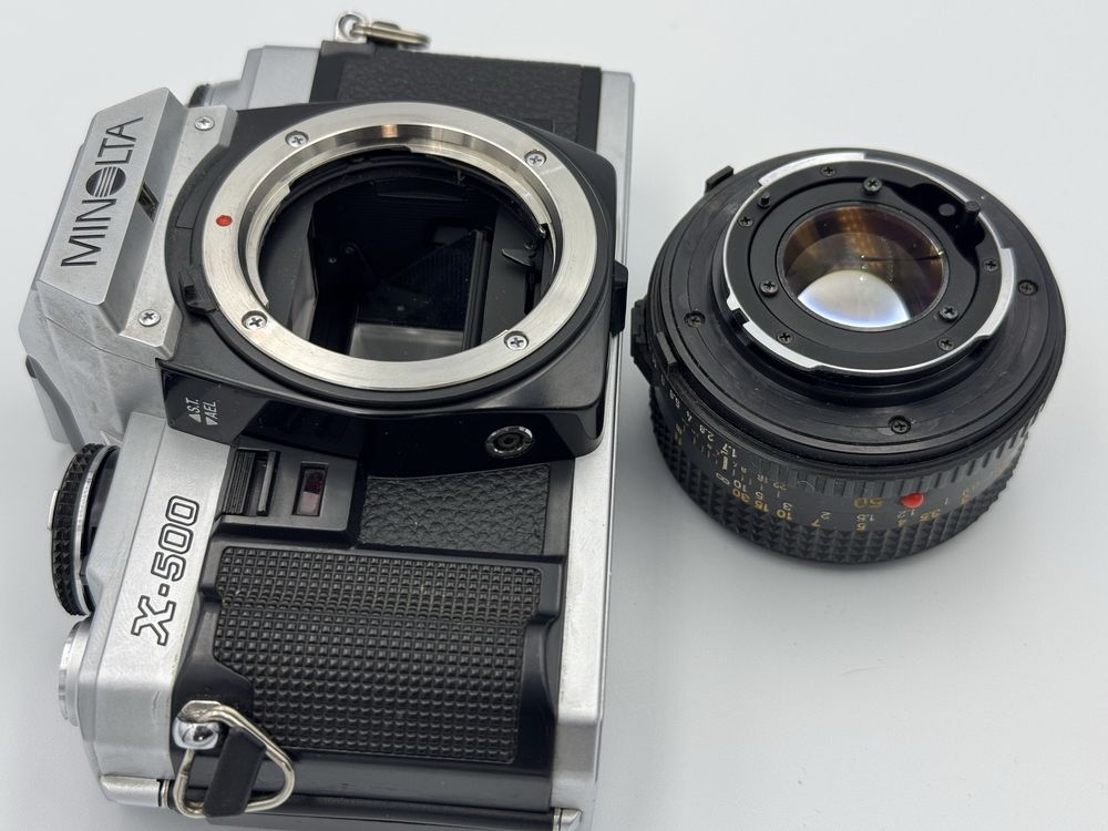 Minolta x500 z rokkorem 50 1.7 bdb stsn po serwisie