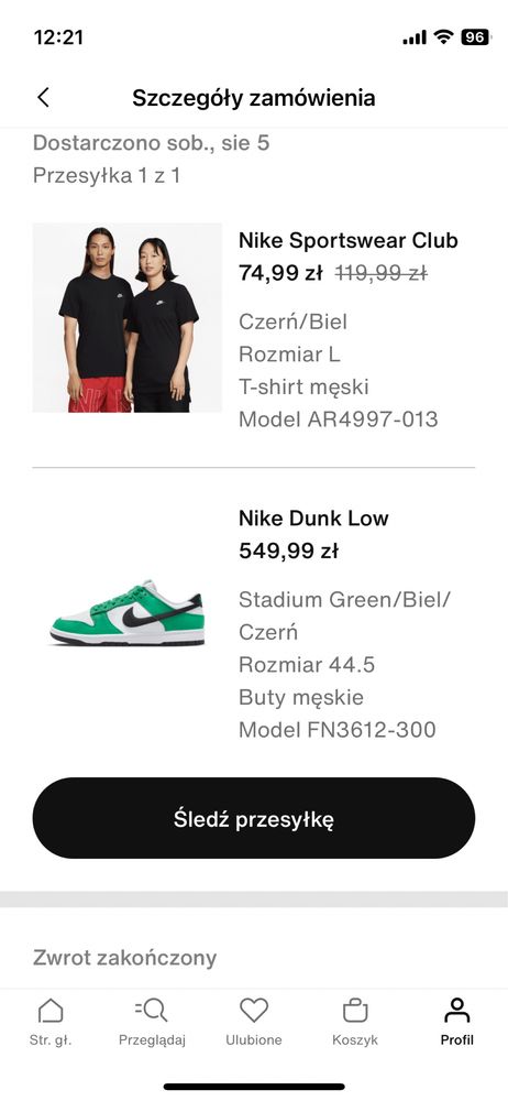 Nike Duke Low zielono- biale 44.5