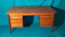 Duńskie biurko duże teak skandynawski vintage mid-century lata 60