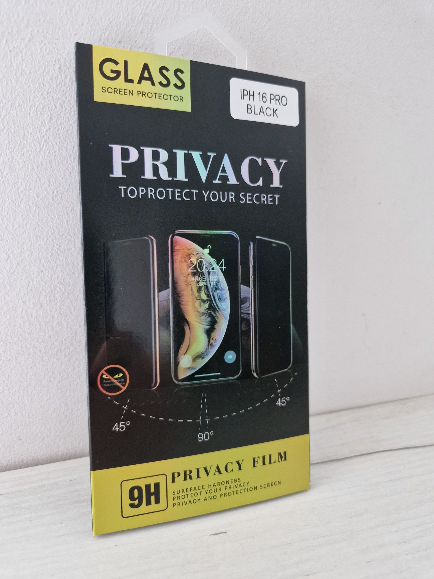Hartowane szkło Privacy Glass do IPHONE 16 PRO