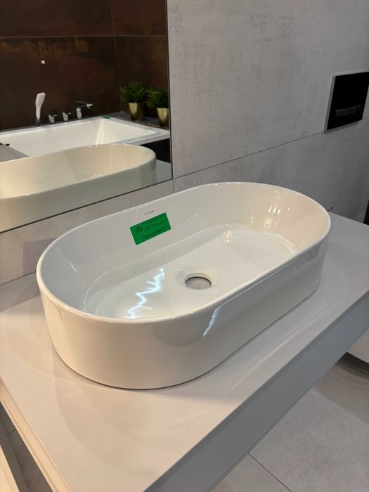 Umywalka nablatowa Oltens Lom Thin owal 52x30 cm biała