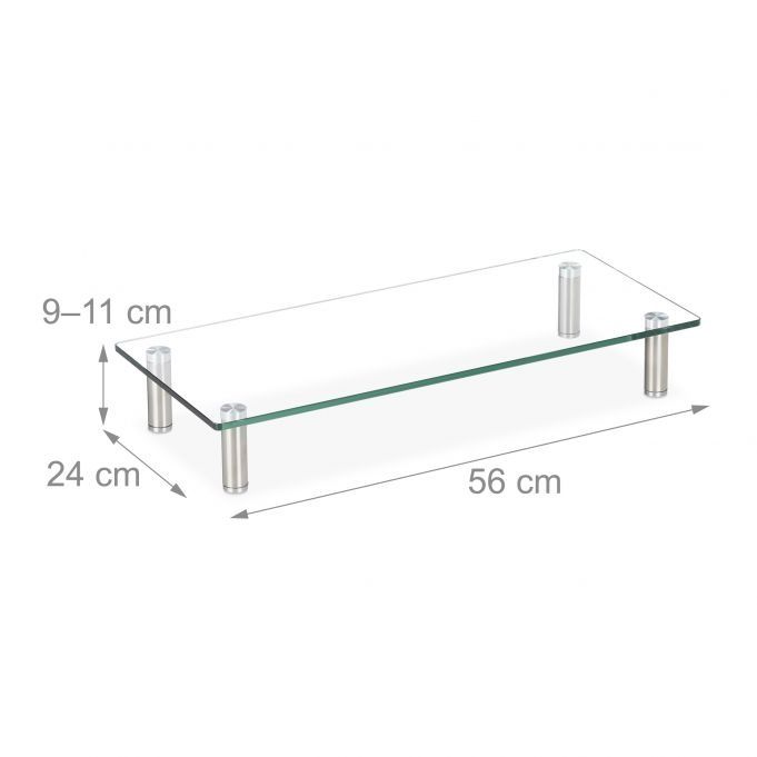 Szklana podstawka pod monitor 56x24cm