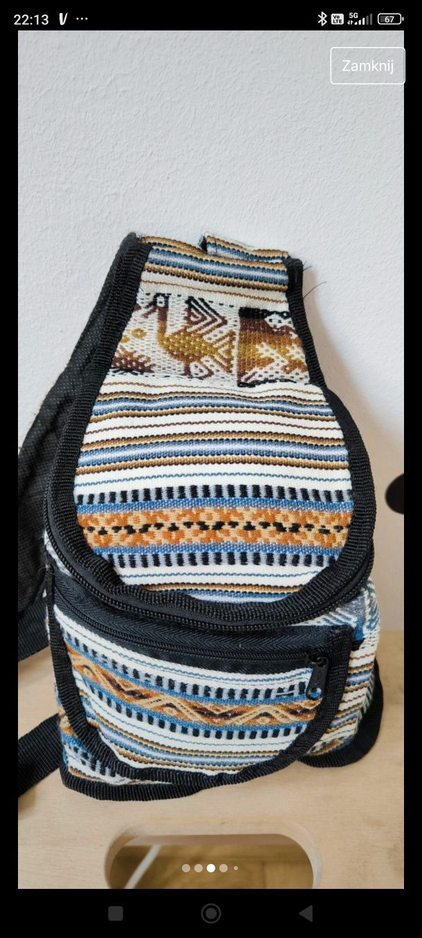Dziecięcy plecaczek plecak boho azteckie wzory