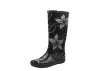 Czarne kalosze damskie w kwiaty Hawai Lady Exclusive roz 41