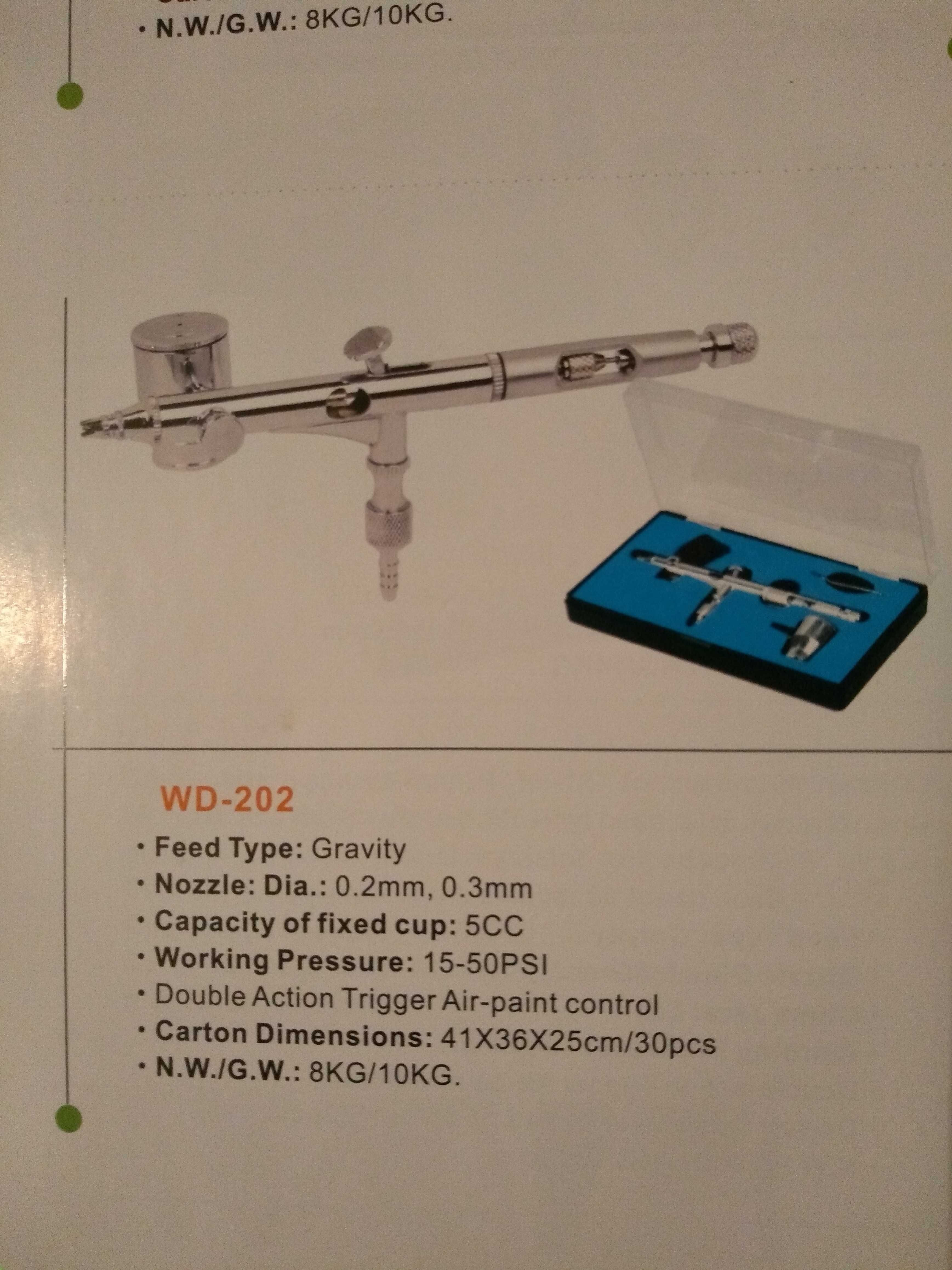 Aerograf firmy WEDA WD-202 0,2mm