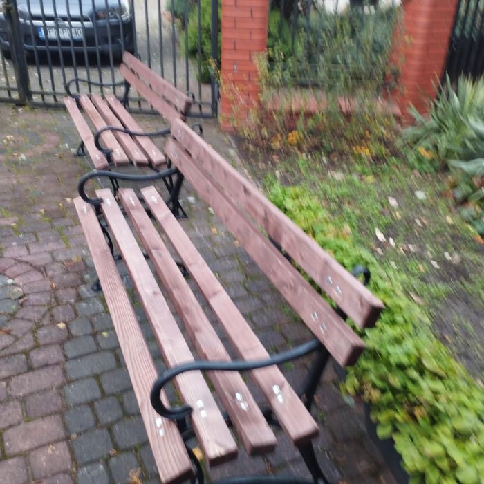 Ławka parkowa ogrodowa z podłokietnikiem