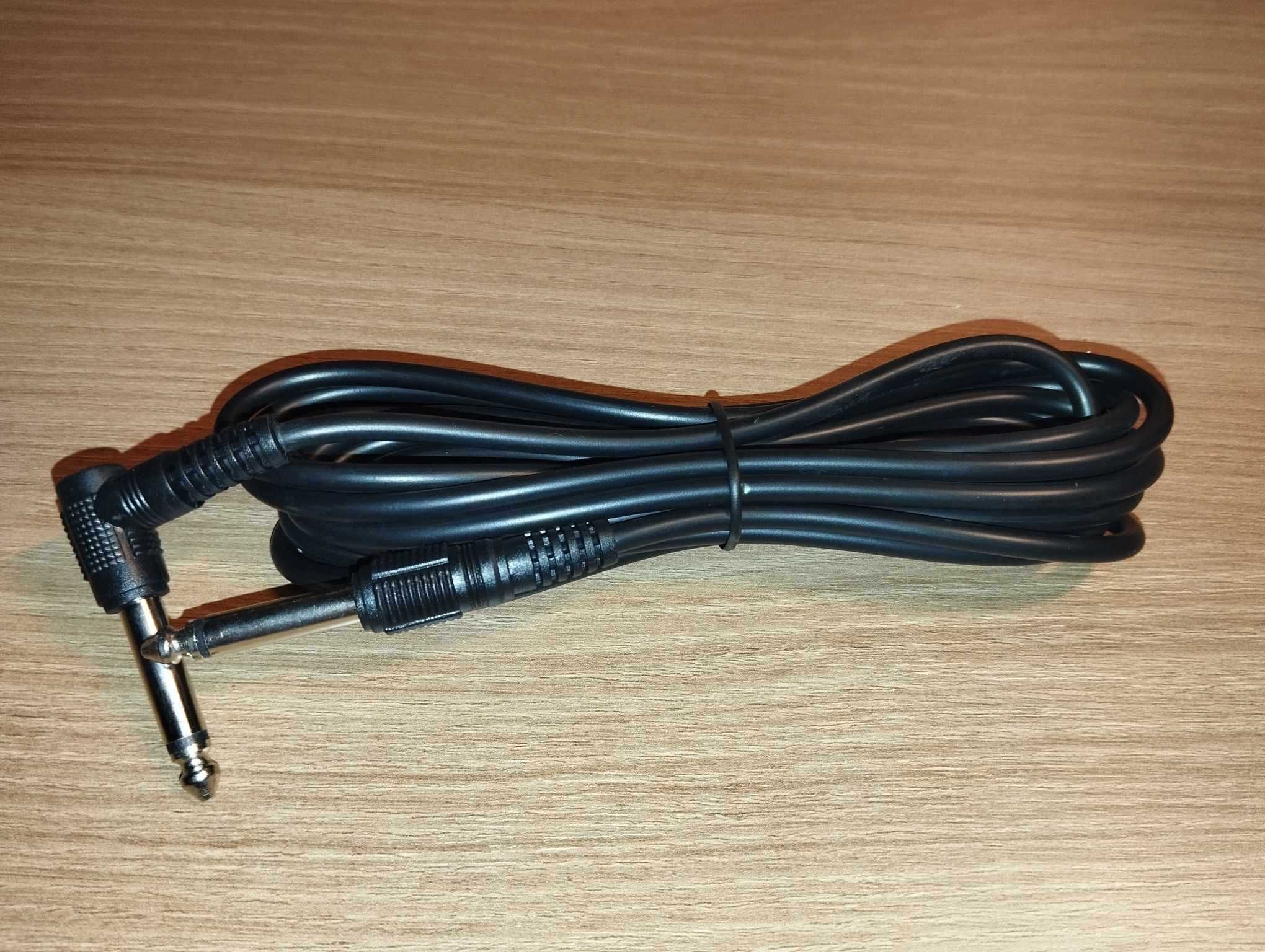 Kabel Gitarowy - Harley Benton Jack 6.3 mm 3 metry - Kątowy