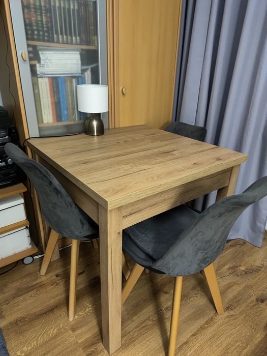 Stół  rozkładany jak nowy 80x80 do 80x120 dąb sonoma Bodzio