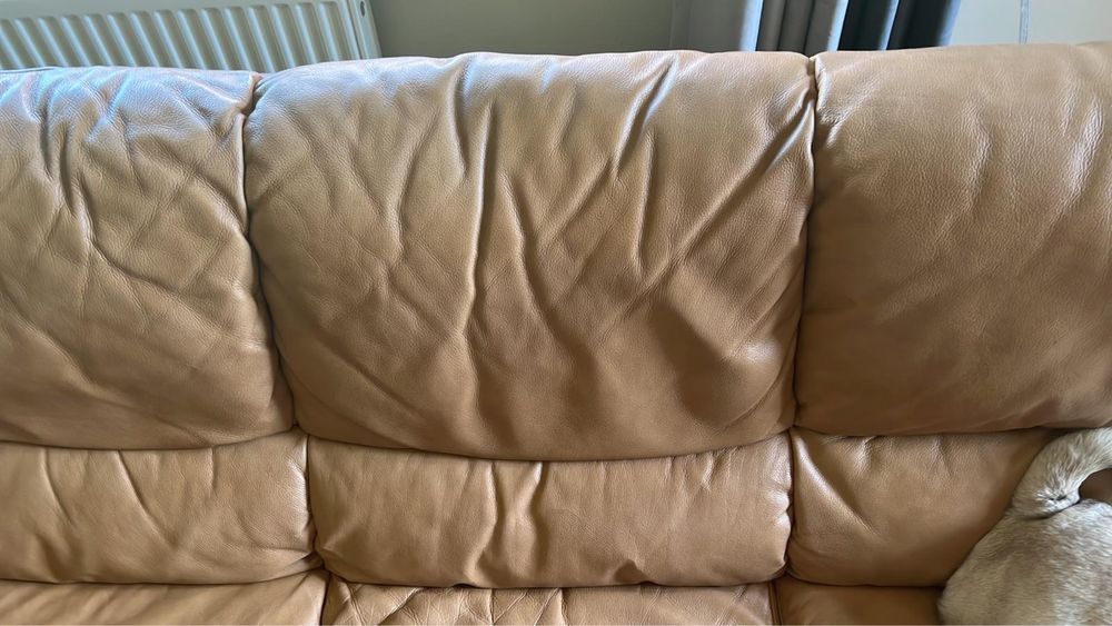 Włoska Sofa ze skóry Nicoletti