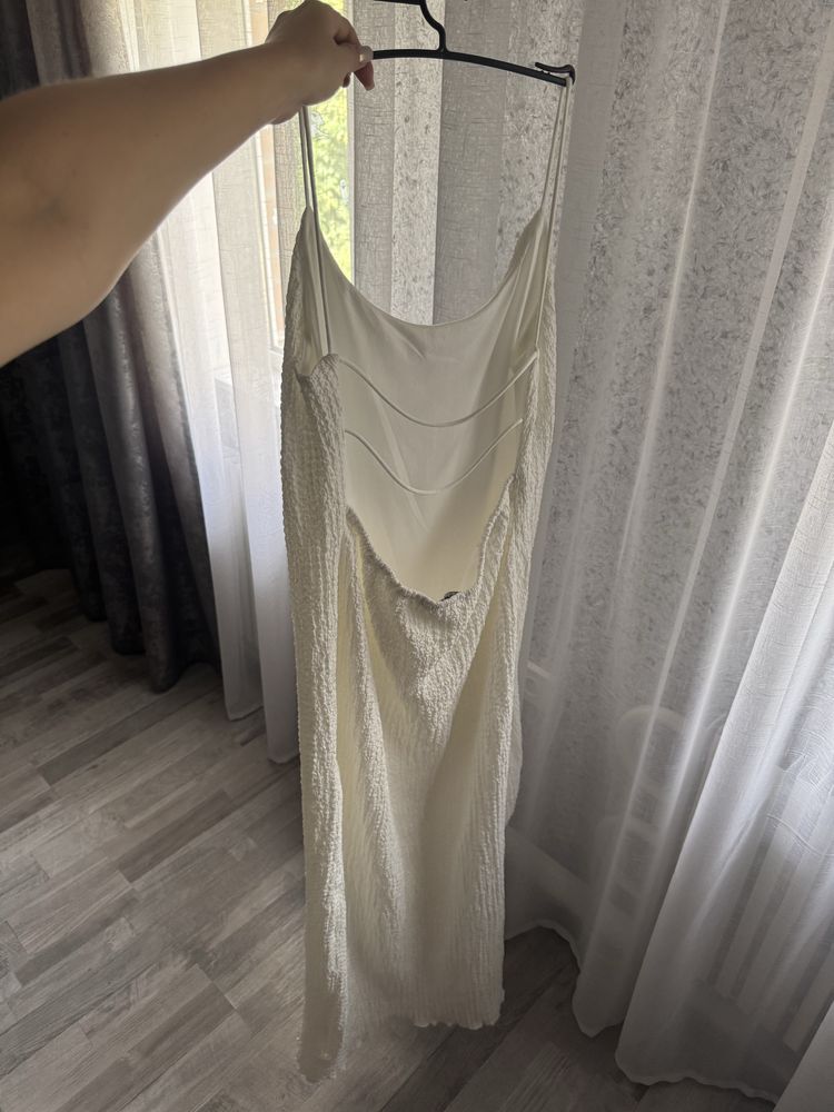 Біла довга сукня, розмір XL