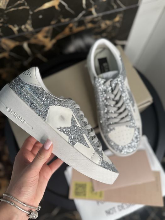 Кеди кеды голден гуз серебряные кроссовки женские Golden goose