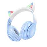 Słuchawki bezprzewodowe bluetooth  Kocie Uszy  niebieskie