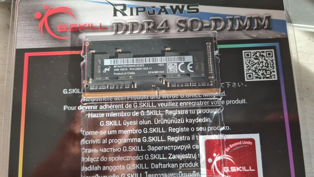 Dwie kostki pamięci RAM 4 GB 1RX16