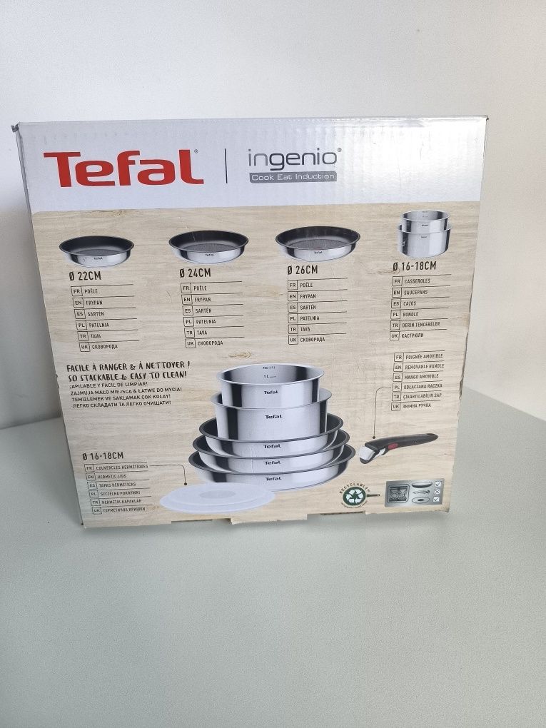 Zestaw patelni Tefal Ingenio 5 elementów+2 pokrywki