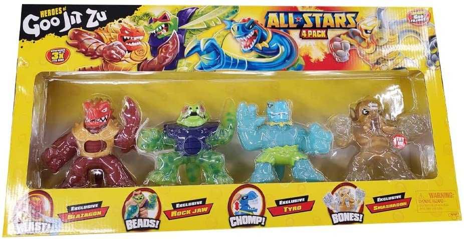 4 шт Goo JIT Zu All Stars Blazagon, Rock Jaw, Tyro, Smashadon гуджицу