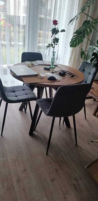 Крісло Велюр, стілець Скандинавський LeON, стул лофт ( сірий), НАЛОЖКА