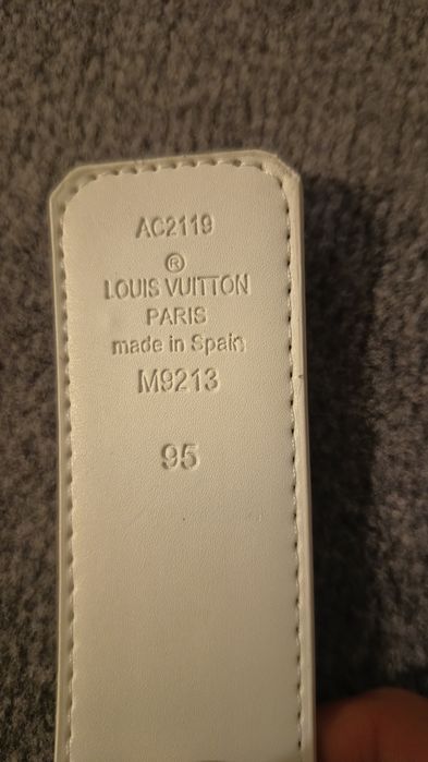 Oryginał Pasek Louis Vuitton Biały, Oryginalny z potwierdzeniem zakupu