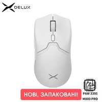 Миша Delux M800 PRO PAW3395, Bluetooth. ОСТАННЯ Біла! Нова. В плівці.